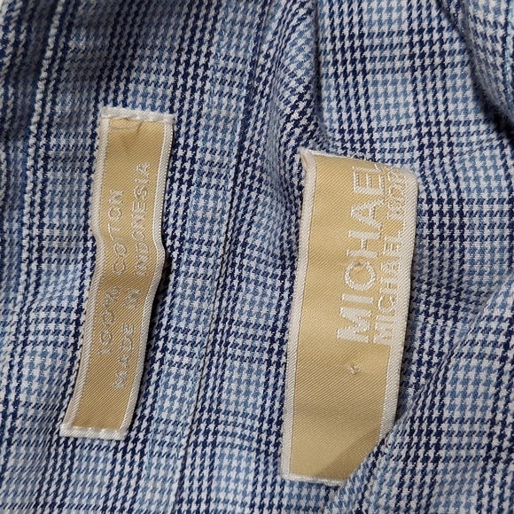 Michael Kors plaid Button Down Shirt 👕 16- 34/35 - Picture 4 of 8